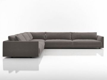 L-förmige graue Möbel-Wohnzimmer-Gewebe-Sofa-Italiener-Art nach Maß