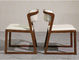 Multi Zweck-Gebrauchs-modernes Holz, das Stühle mit Ledersitzen und Rückseite speist