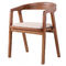 Moderne festes Holz-Stühle, die Möbel mit ledernem Sitzer und Armlehne speisen