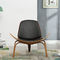 Freizeit-färben moderne festes Holz-Stühle mit weißem/Schwarzem Ledersitze