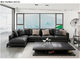 Italienisches modernes Wohnzimmer-Leder-weiche Sofa-Haus-Art L Prinzessin Combination Head Layer