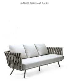 Modernes Rattan-Garten-Möbel-Ecken-Sofa mit bequemem Kissen