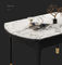 Runder/Quadrat-Marmorplatte-Esszimmertisch mit den festes Holz-oder Metallbeinen
